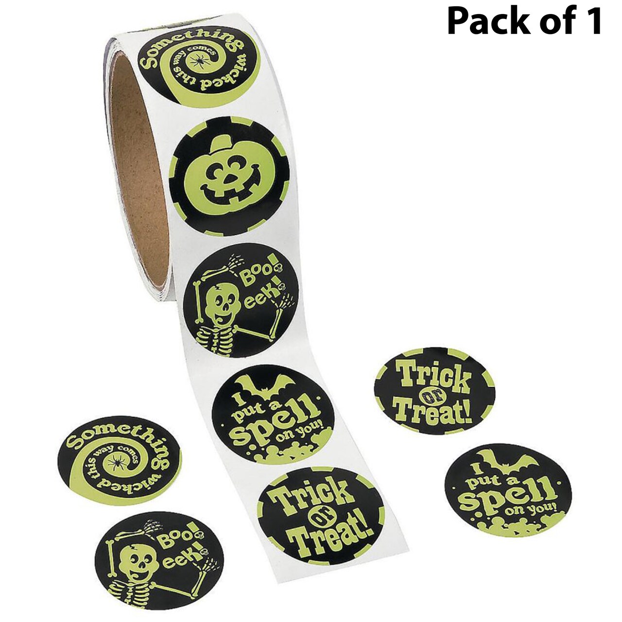 Premium Glow In The Dark Halloween Stickers Roll | Creepy Crawly Stickers | Raheev®